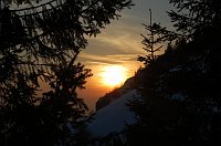 In vetta al Pizzo Formico e discesa al Rif. Parafulmen con amici in un tramonto di fuoco il 21 febbraio 09  - FOTOGALLERY